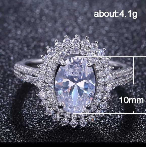 Classic,3.87CT STONE Ring 925 sterling Silver lab created diamond - Picture 6 of 11